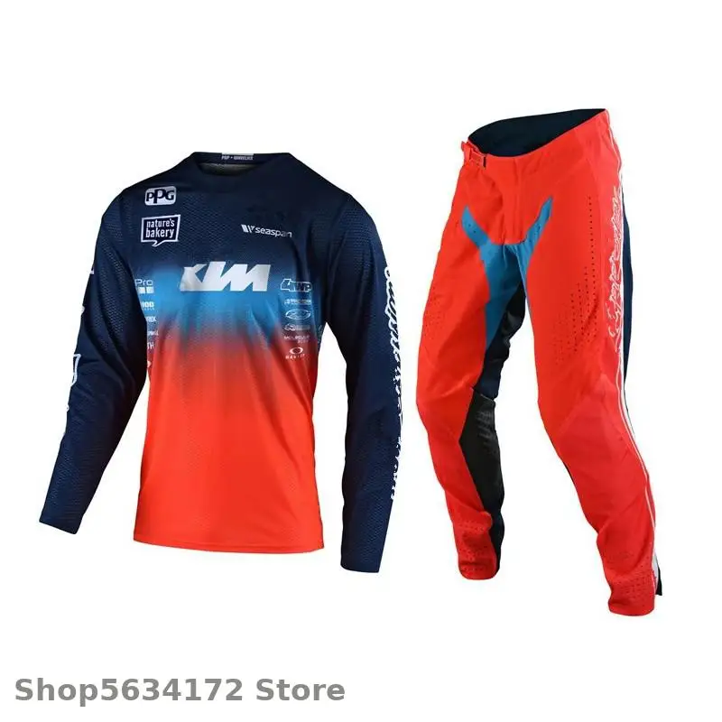 Оранжевый костюм GP AIR TEAM из джерси и брюк для мотокросса мотоциклетный уличный