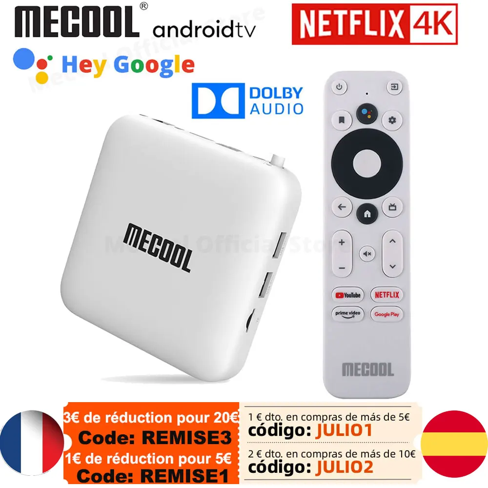 ТВ приставка Netflixs 4K Mecool KM2 Android Amlogic S905X2 2 Гб DDR4 USB3.0 Ethernet WiFi Prime Video HDR 10 Widevine L1 xxx TV