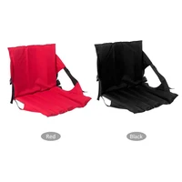 foldable outdoor cushion chair with backrest soft cushion chair portable camping beach high quality oxford cloth adjustable seat