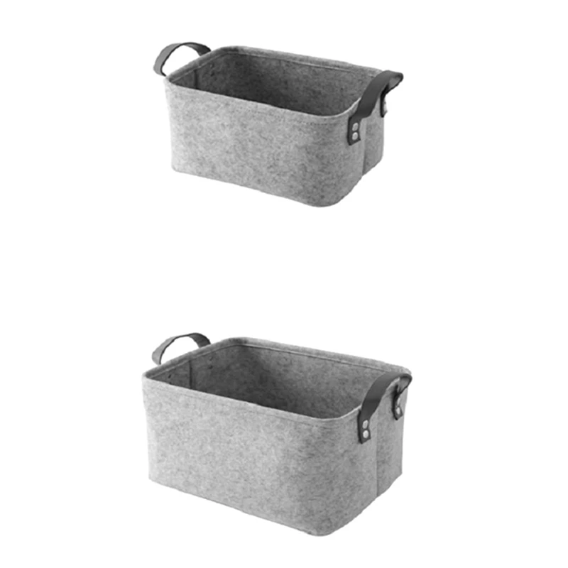 

Felt Storage Basket 2-Piece Portable Felt Storage Basket