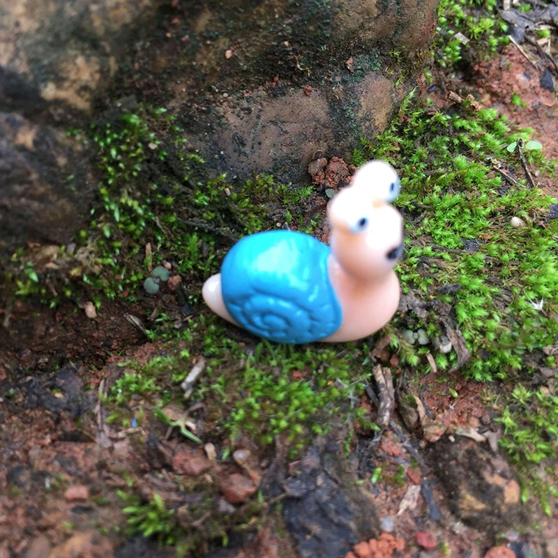 Мини милый с большими глазами Улитка Фея садовые миниатюры украшение садового