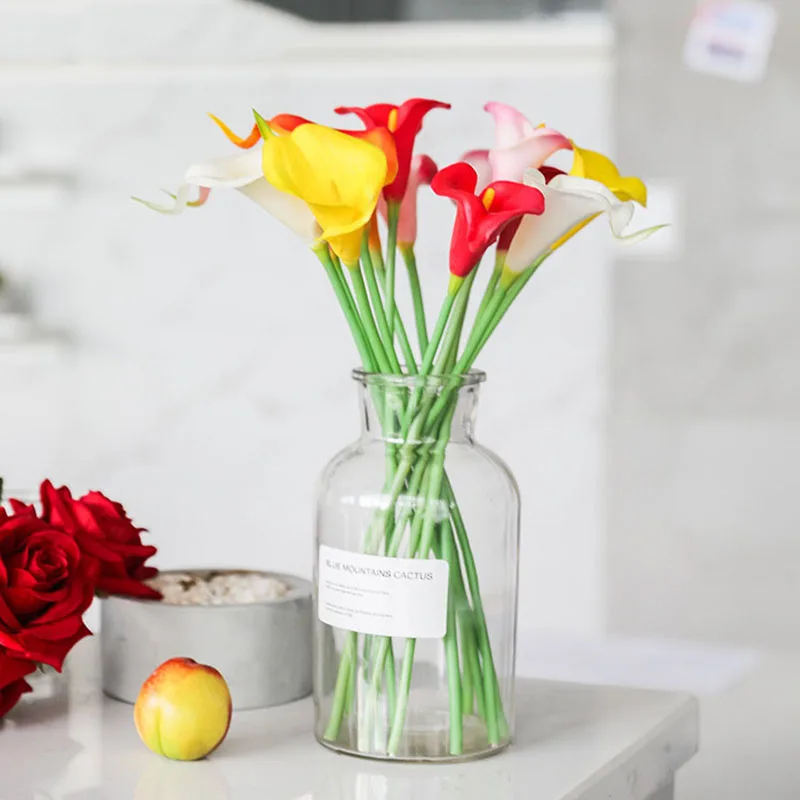 5 шт Калла Лилия Свадебный букет домашний сад искуственные цветы для декора