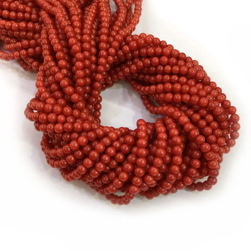

Coral Beads Round Shape 3 mm Loose Beads Isolation Beads for Jewelry Making DIY for Bracelet Necklace Accessories