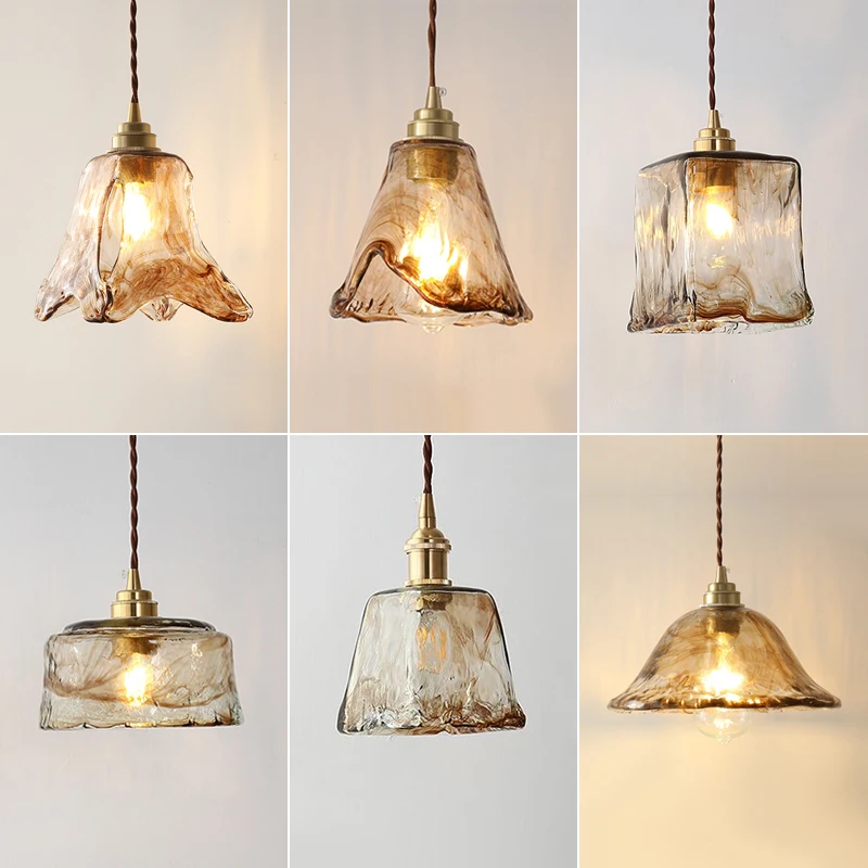 Медная люстра для столовой в нордическом минималистическом стиле японская