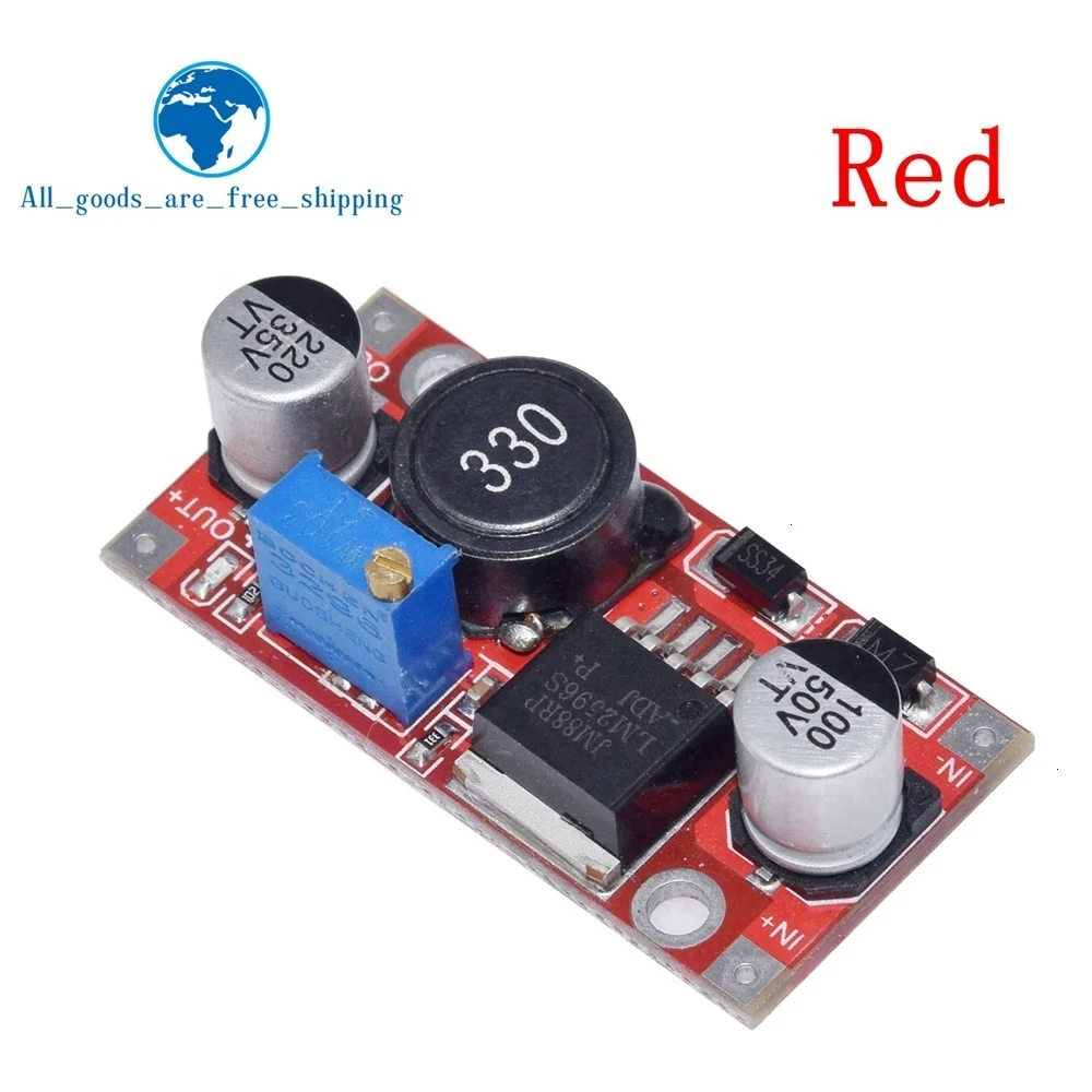 Высокое качество 3A Регулируемый DC-DC LM2596 LM2596S вход 4 V-35 V Выход 1,23 V-30 В постоянного тока dc понижающий Питание Регулятор модуль - Цвет: LM2596 Red