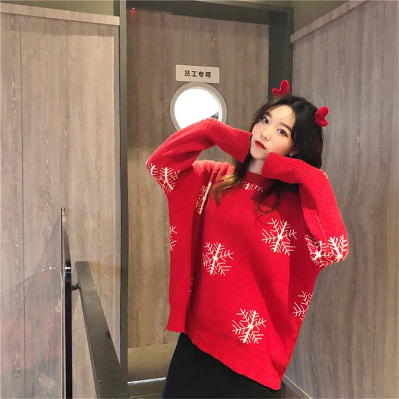 Новинка 2020 женский милый Уродливый Рождественский свитер для праздников