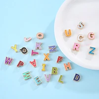 50pcslot colorful alphabet letter shape beads for jewelry making diy bracelet necklace jewelry gift