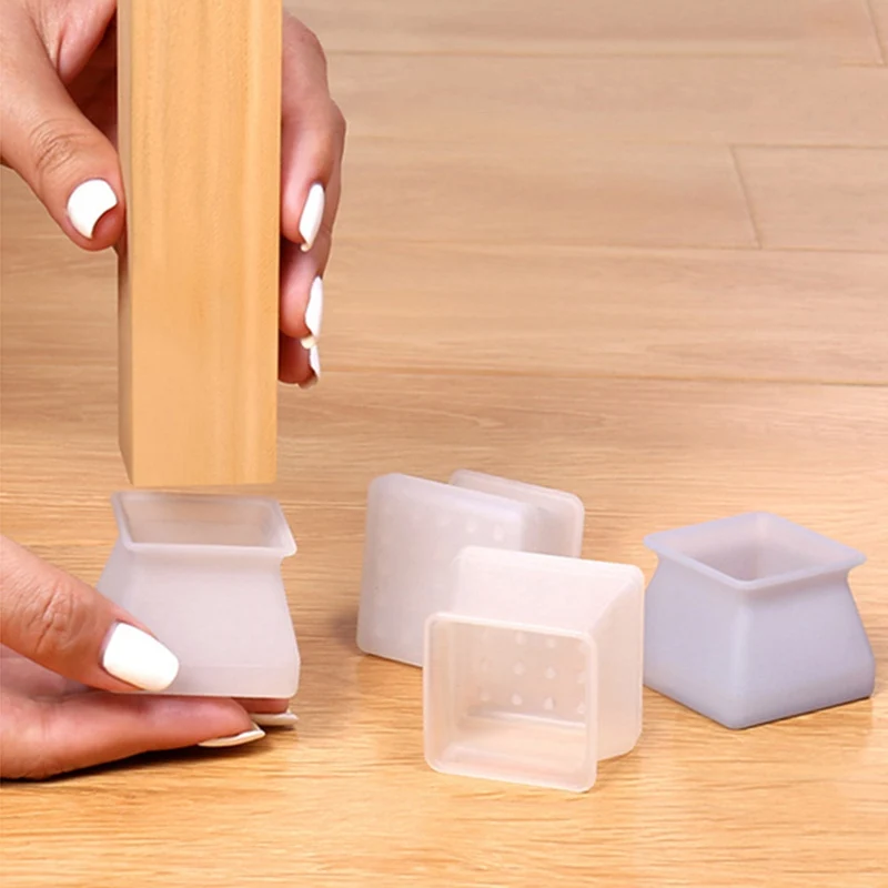 4 шт./компл. силиконовые колпачки на ножки стула Нескользящие круглые трубные