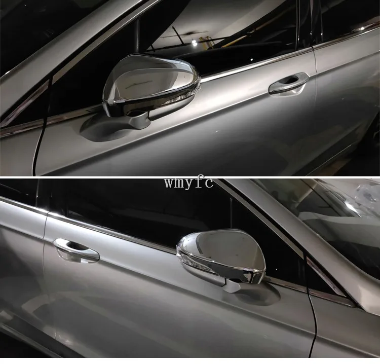 Для Ford Mondeo для Fusion 2013- ABS углеродное волокно печать двери боковое зеркало заднего вида накладка 2 шт