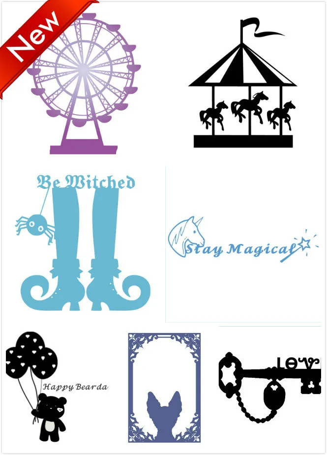 GJCrafts колесо обозрения штампы карусель металлические режущие новые 2019 для