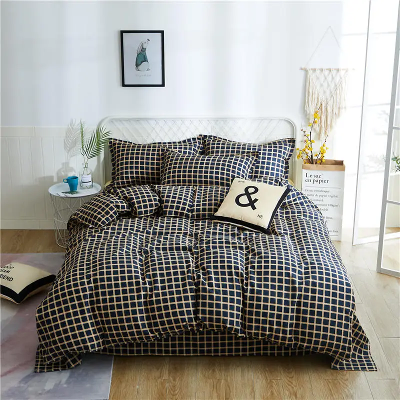 Пододеяльник без наволочки 1 шт. решетчатый подарок для домашнего текстиля