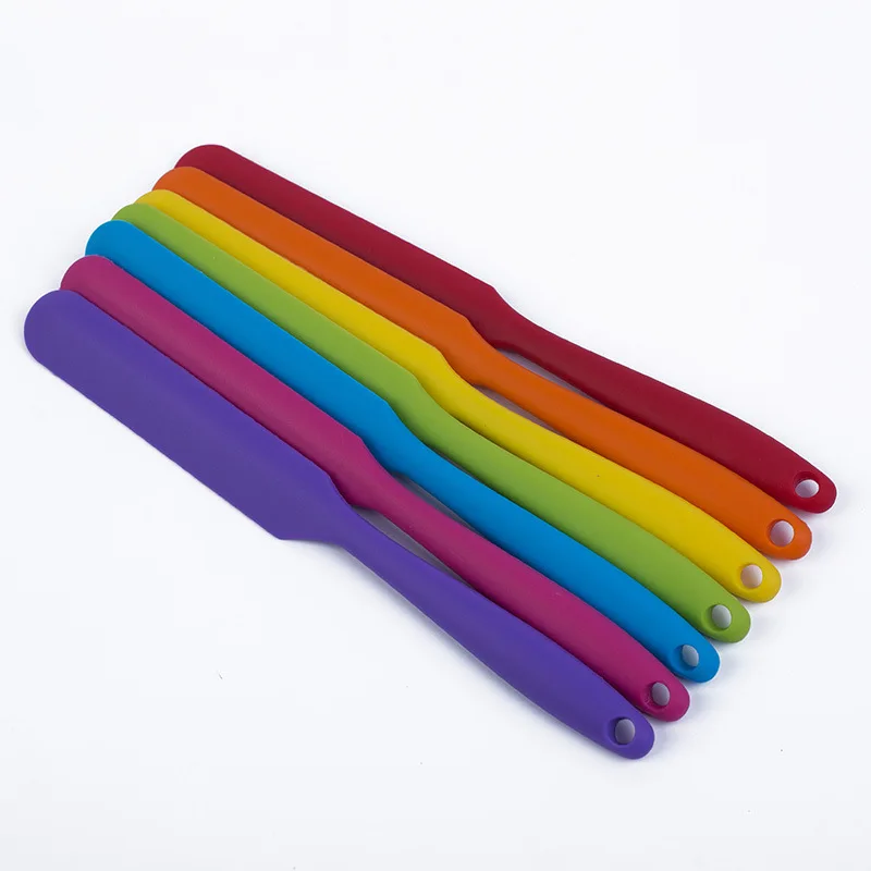 1 Piece Small Silica Gel Integrated Cream Spatula Jam Baking Tool High Temperature Resistant Cake Color random |