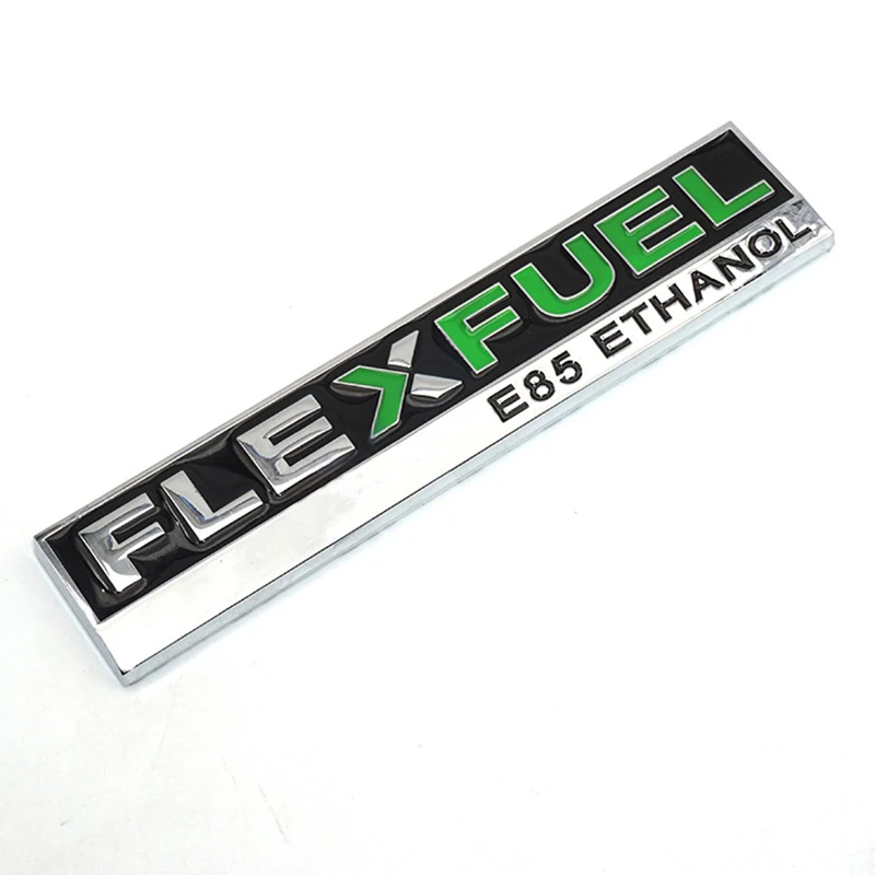 Металлическая Наклейка для автомобильного стайлинга FlexFuel E85 эмблема этанола