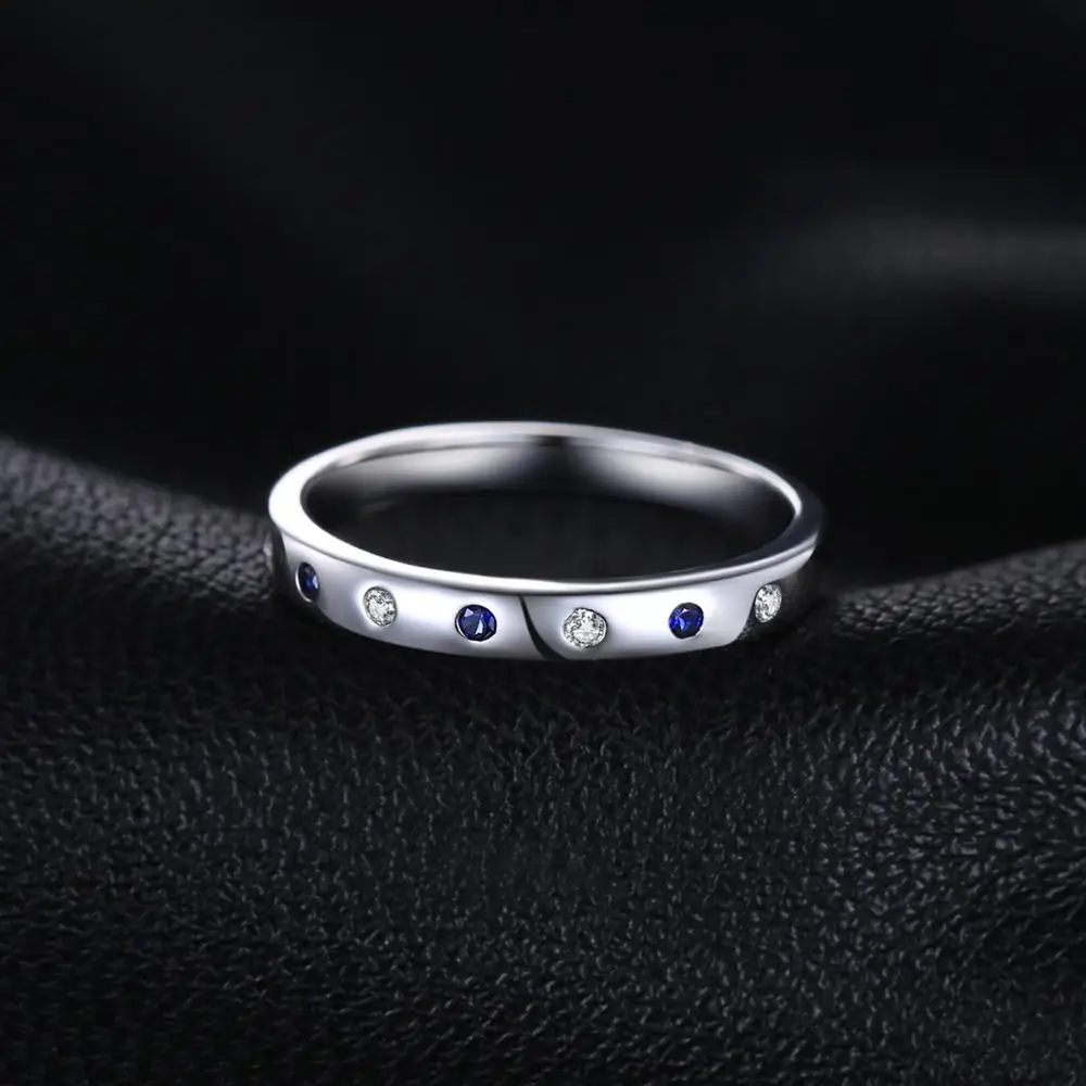 Женское кольцо с синим сапфиром JewelryPalace обручальные кольца вечности из