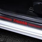 Накладка на пороги автомобиля, 4 шт., из углеродного волокна, для Volkswagen VW Tiguan 2021, 2018, 2017, 2016, 2015, 2013, 2012