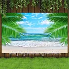 Тропический пляжный фон с изображением океана летняя Свадебная вечеринка декорация для фотографий баннер реквизит для фотобудки