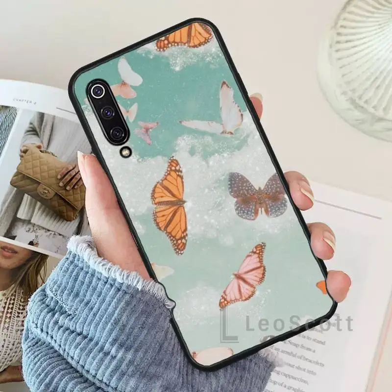 

Fashion Butterfly color animal pink Phone Case For Xiaomi Redmi 7 9t 9se k20 mi8 max3 lite 9 note 8 9s 10 pro