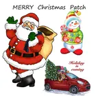 A-Level, Рождественский олень, Санта-Клаус, наклейка на одежду, термотрансферные патчи, патчи для одежды