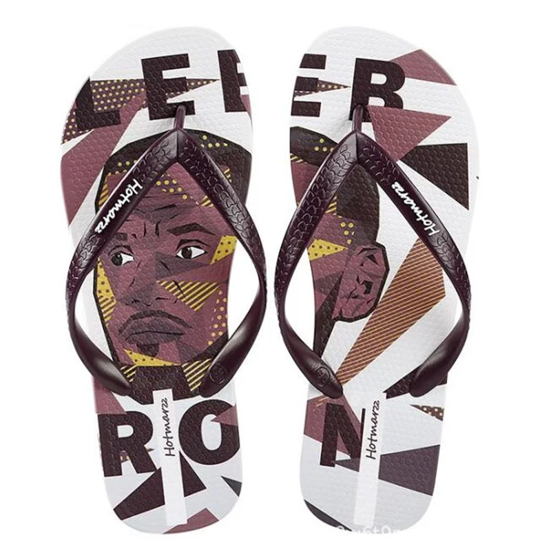 Men's flip-flops men's non-slip wear-resistant beach slippers sports outdoor printed sandals | Обувь