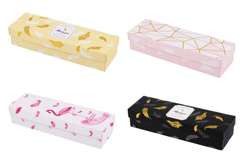 Креативный Фламинго Подарочная коробка Мраморная Бумага Сумка Nougat печенье Tote сумки Свадебные шоколадный торт упаковка бумага украшение для вечеринок