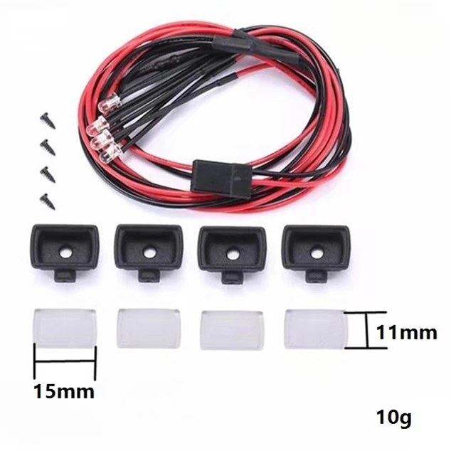 Для WPL D12 1/10 RC для грузовых автомобилей запчасти модификации светодиодный