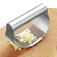 stainless steel garlic press professional kitchen gadgets new garlic press rocker for kitchen convenience