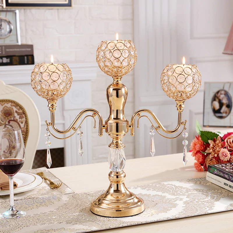 Роскошный подсвечник в европейском стиле свадебное украшение золотые