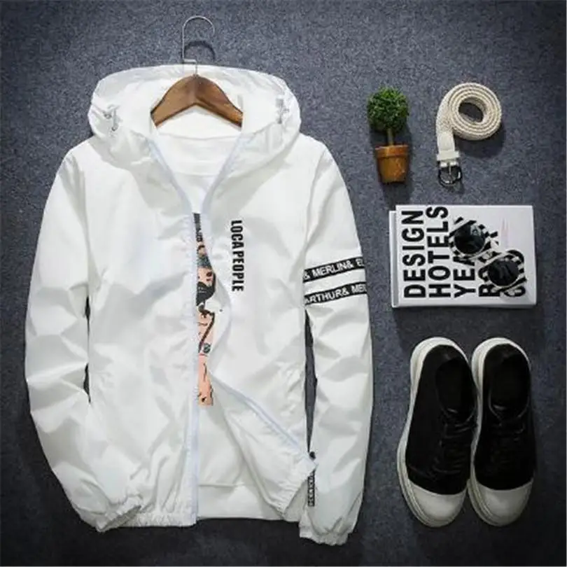 Весенне осенняя мужская Тонкая армейская зеленая куртка с капюшоном приталенная