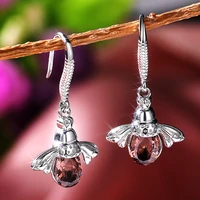 huitan new modern design female earring creative bee shape unique women dangle earrings versatile fashion jewelry gift wholesale