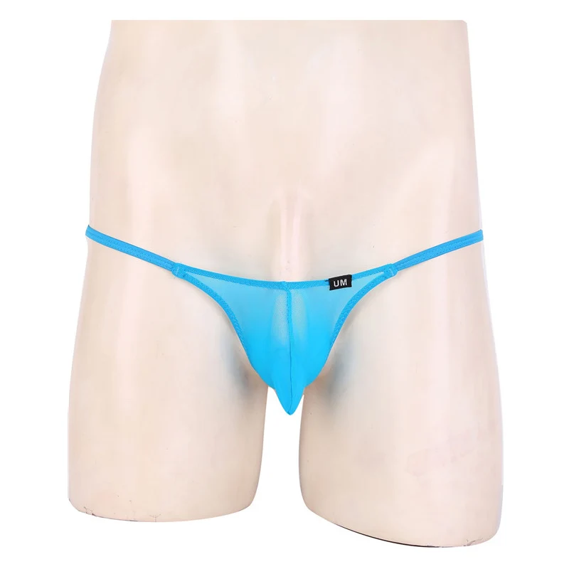 Gay Mens Mesh Прозрачное нижнее белье SISSY Homme Супер низкая посадка Т-образные стринги Нижнее белье Трусики-бикини