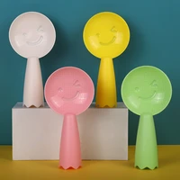 stand up plastic creative cute smile face rice spoon household non stick rice spoon kitchen accessories tools