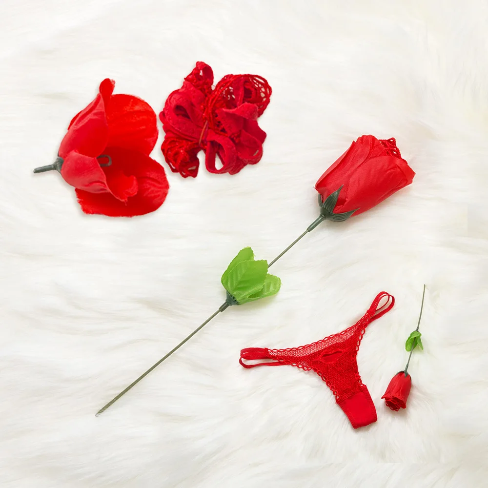 Женские сексуальные стринги женские трусики красные Дамское кружевное белье с