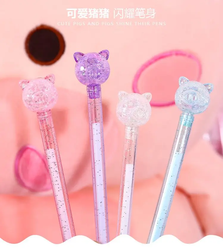 Милая свинья прозрачная ручка для студентов рекламный подарок канцелярские