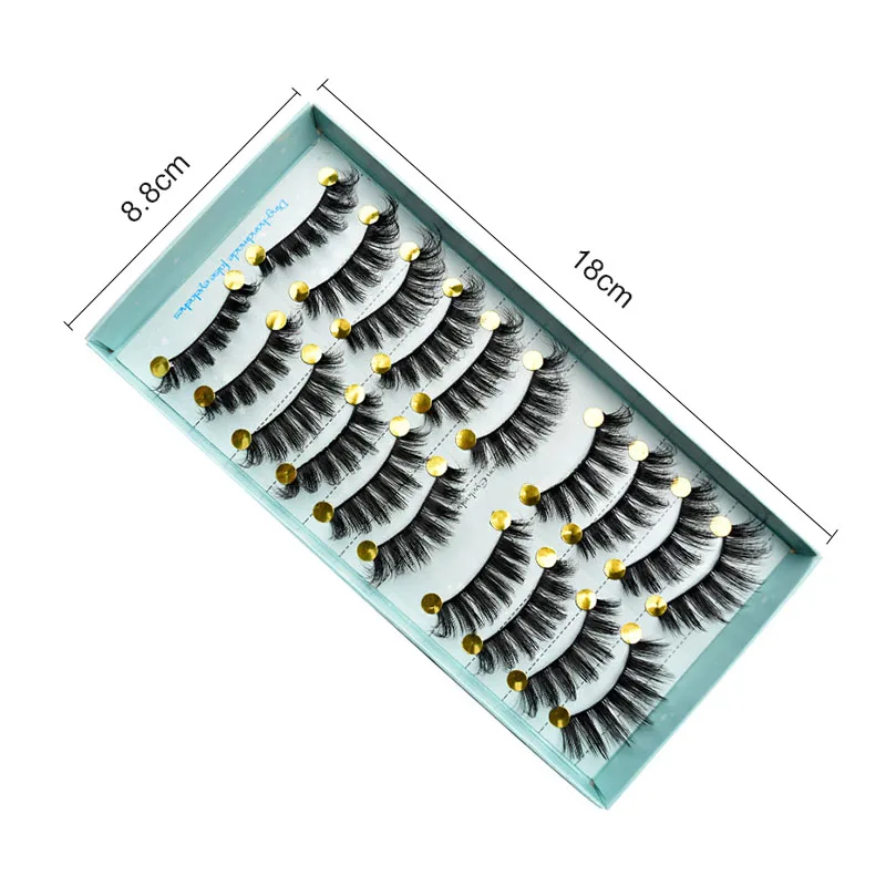 10 пар 3D искусственный норковый волос накладные ресницы натуральные спутанные