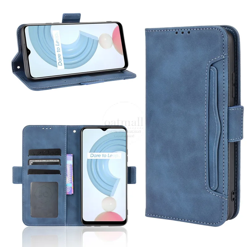 for oppo realme c21y wallet case magnetic book flip cover for oppo realme c21y card photo holder luxury leather phone fundas free global shipping