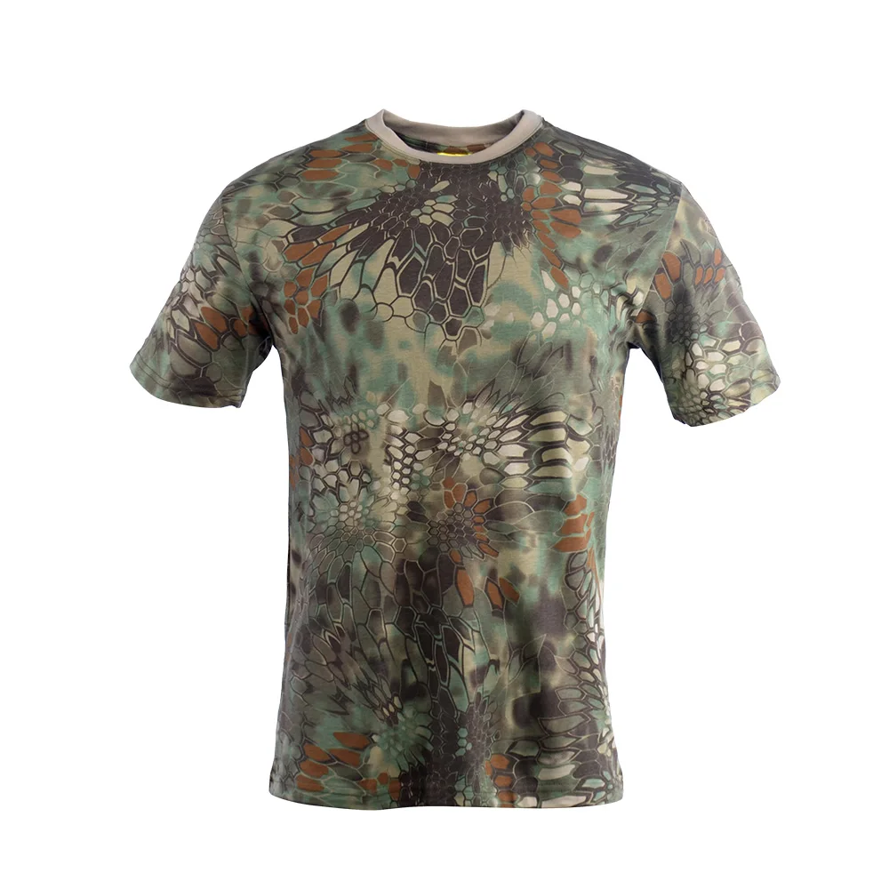 

Outdoor Camouflage Shirts Camping Tactical T-shirts Men Hiking Hunting Quick Dry Short Sleeve Army Camo Military Shirts