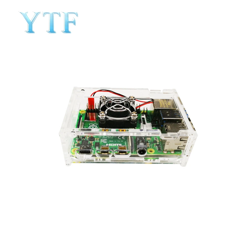Акриловый чехол Raspberry Pi 4B с вентилятором|Аксессуары для демонстрационных
