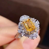 natural citrine mens ring beautiful gem from brazil 925 sterling silver precision manufacturing