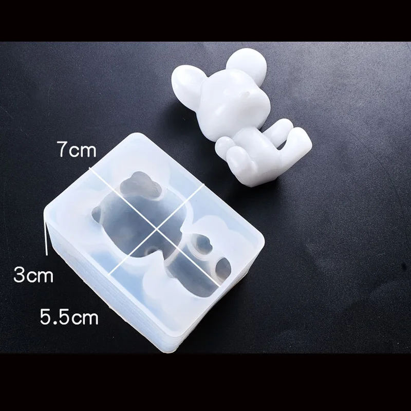 bear Popular1PC милые животные собака медведь Силиконовая форма в виде кролика форма для торта DIY шоколадная посуда для выпечки украшения торта пластырь - Цвет: bear