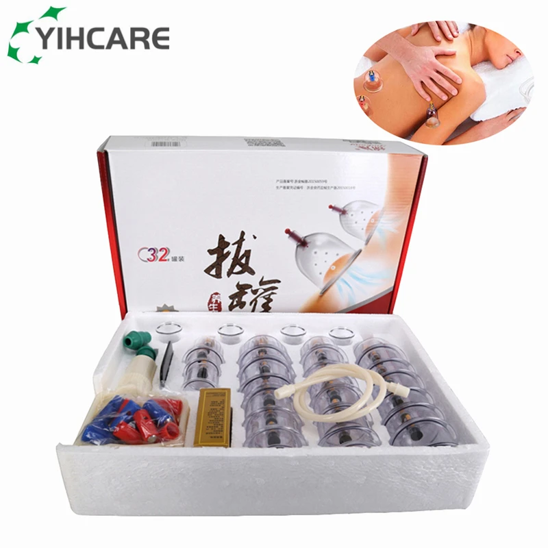 32 шт./компл. вакуумные банки для массажа китайские медицинские терапии тела