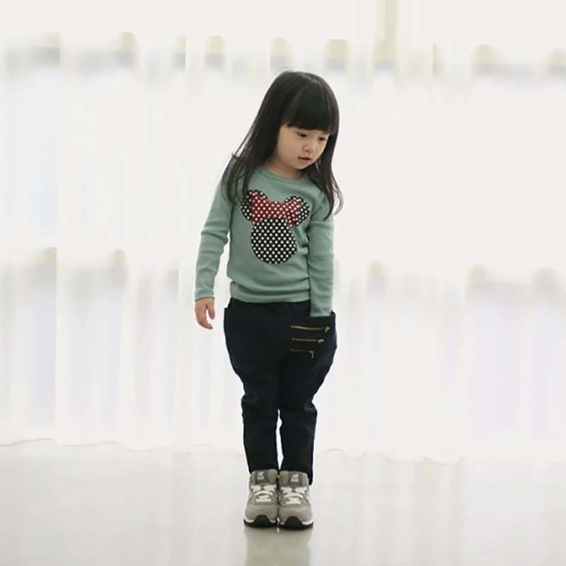 Футболка для девочек Новинка осени 2019 детская одежда детский хлопковый джемпер с