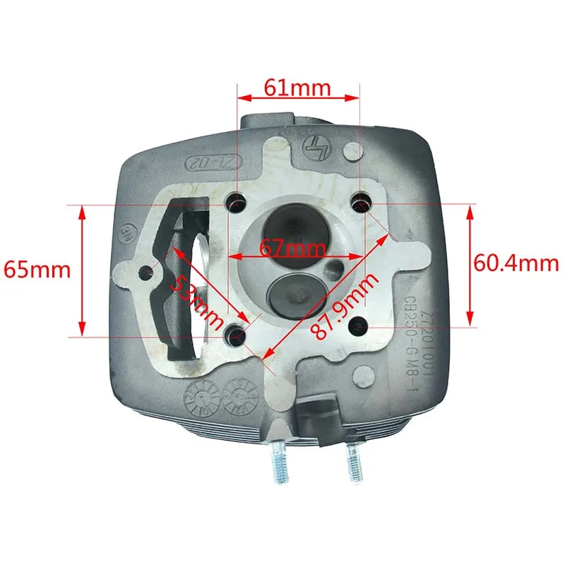

CB250 250cc Air Cooled Cylinder Head Fit For Zongshen Loncin Lifan CB250cc Air Cooling Engine ATV PIT Dirt Bike Motorcycle GT130