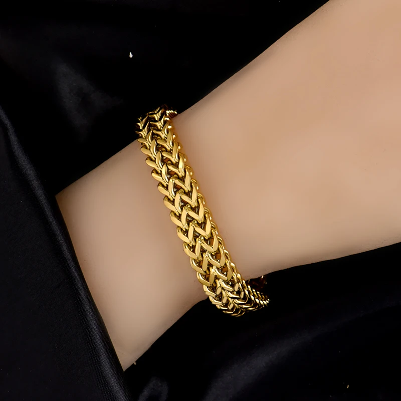 No fading 316L stainless steel double personality bracelet custom shaking jewelry bracelet ins niche design female