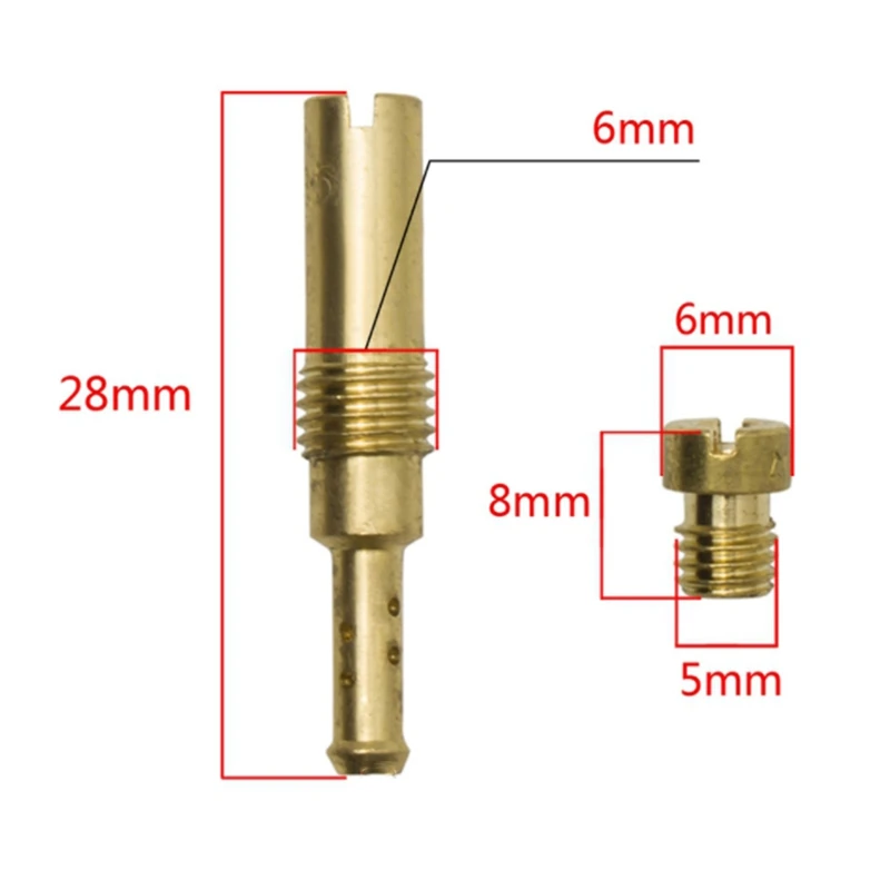 

Carburetor Main Jet Kit for Slow/Pilot Jet Set Replacement Fir for NSR KSR PWK PWM Keihin OKO CVK Motorcycle Carburetor