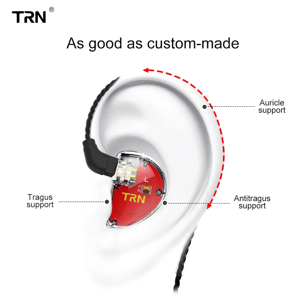 

TRN V30 2BA+1DD Triple Hybrid Drivers Bass In-ear Earphone Detachable Cable HIFI Monitor Earphones With 2PIN 0.75MM TRN VX BA8
