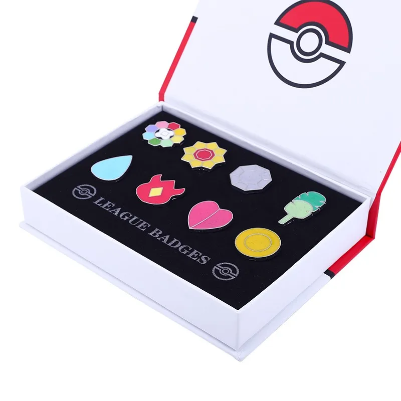 Poke значки Gym Kanto Johto Hoenn Sinnoh унова Калос регион Лига 8 шт. булавки набор брошей с