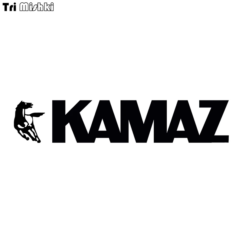 Наклейка на автомобиль с рисунком лошади три мишки слова КАМАЗ наклейка грузовик