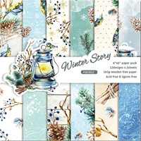 nice winter story theme paper for diy scrapbooking 24 pcsset background paper pad cardstock cards making diy scrapbook f96578