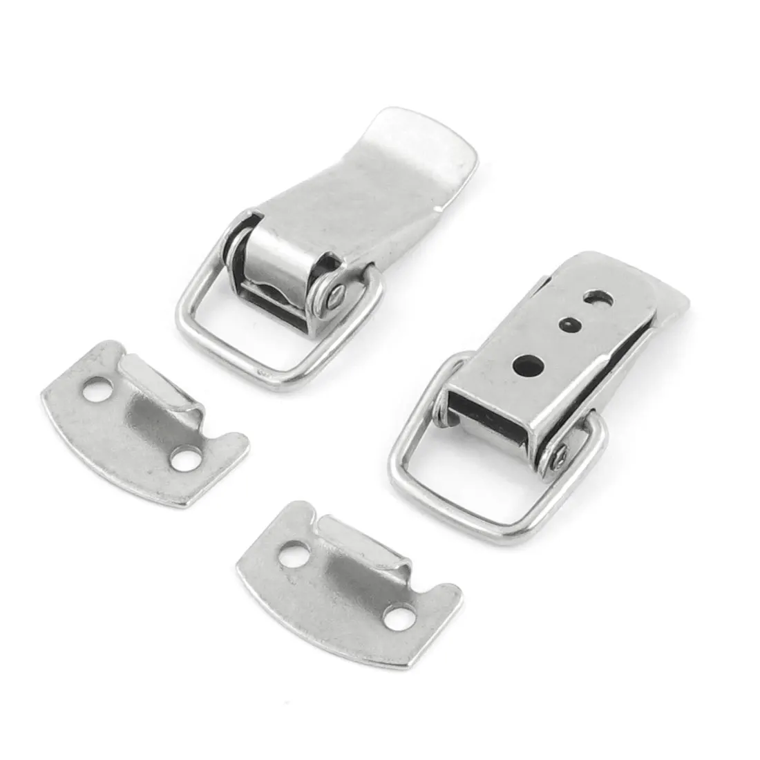 

UXCELL Hot Sale 2 Set Metal Box Chest Case Spring Loaded Draw Toggle Latch 38 x 21 x 9.5mm Fit Lock Hole Dia 2.5mm Silver Tone