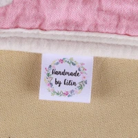 custom sewing label logo or text fold tags personalized brand customized with your business name md1041